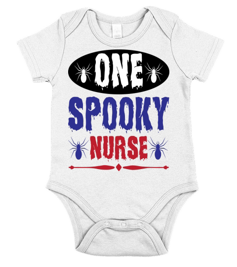 Halloween One spooky nurse Short Sleeve Baby One-Piece