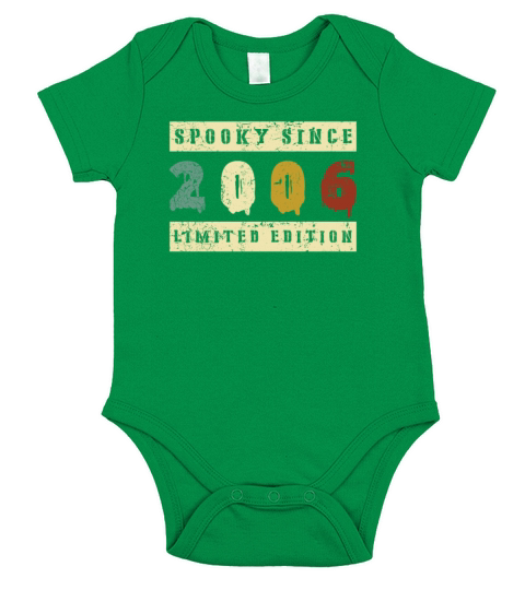 Halloween Spooky Since 2006 Retro Birth Year Short Sleeve Baby One-Piece