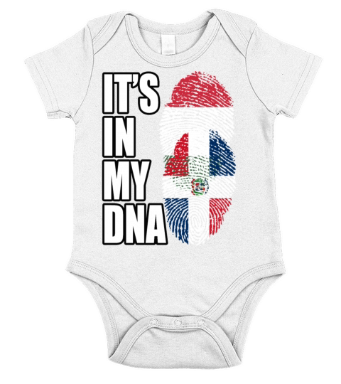 Hungarian And Dominican Mix Heritage DNA Flag Short Sleeve Baby One-Piece