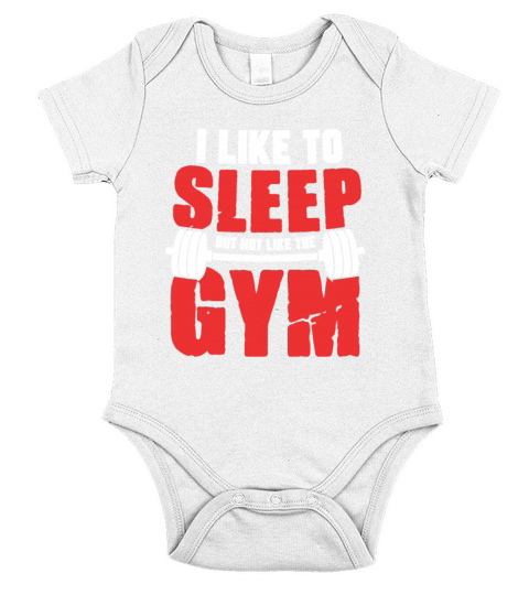 I Like to Sleep Funny Gym Workout Fitness Weightli Short Sleeve Baby One-Piece