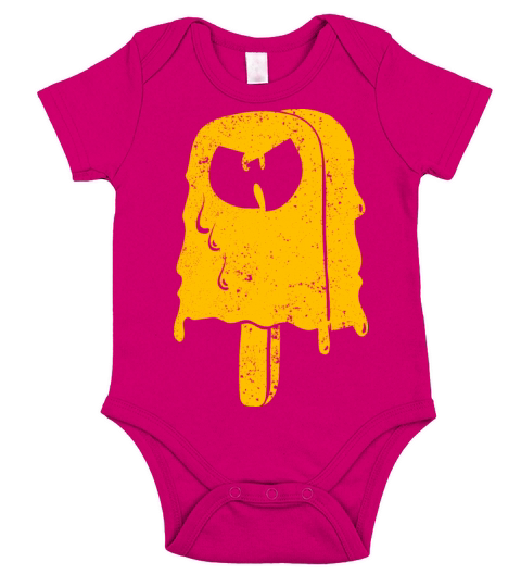 icecream wutang yellow Short Sleeve Baby One-Piece