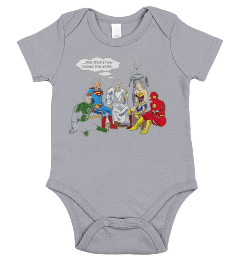 Jesus and DC superheroes and that’s how I saved the world shirt Short Sleeve Baby One-Piece