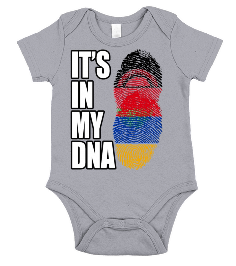 Malawian And Armenian Mix Heritage DNA Flag Short Sleeve Baby One-Piece