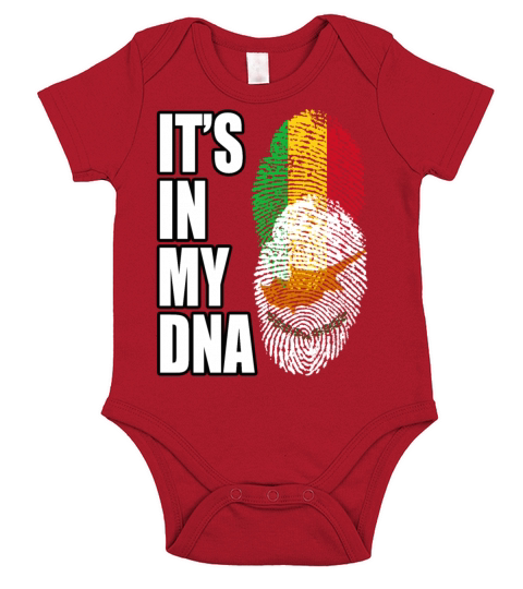 Malian And Cypriot Mix Heritage DNA Flag Short Sleeve Baby One-Piece