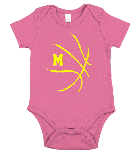 Michigan Wolverines U of M basketball shirt Short Sleeve Baby One-Piece