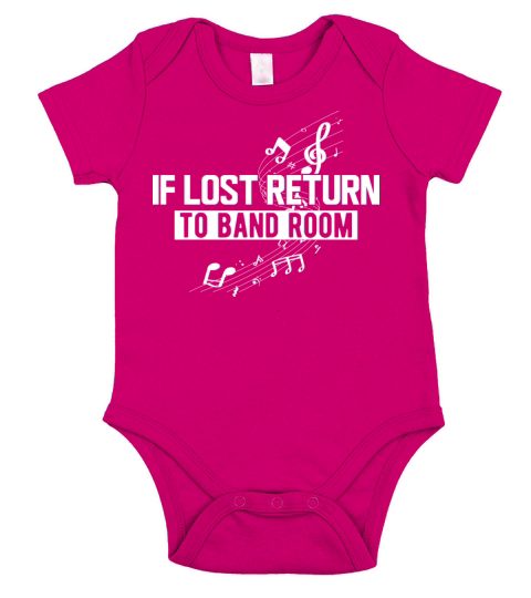 Music - If lost return to band room Short Sleeve Baby One-Piece