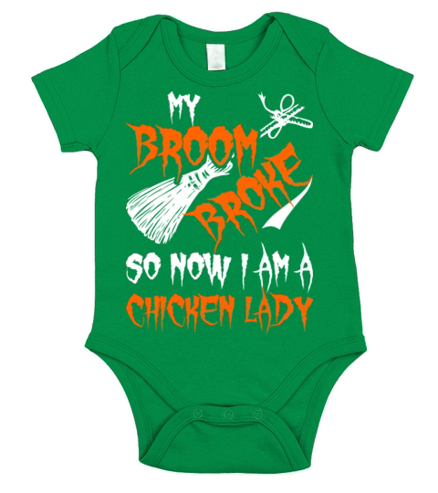 My Broom Broke So Now I Am A Chicken Lady Short Sleeve Baby One-Piece