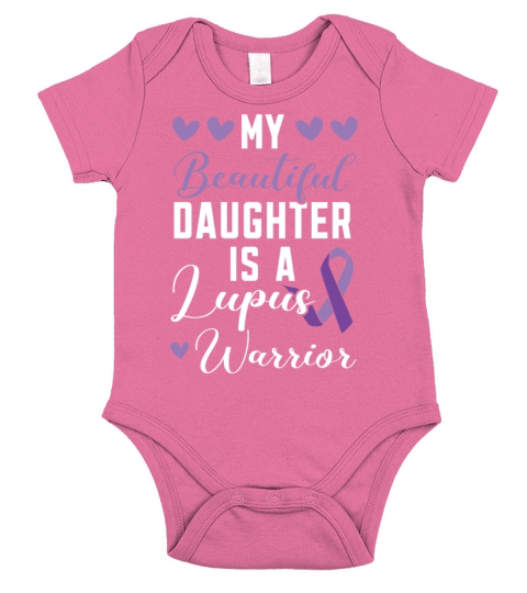 My Daughter Is A Lupus Warrior Lupus Awareness Short Sleeve Baby One-Piece