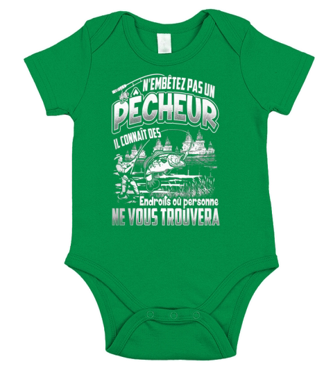 N&amp;amp;#39;EMBÊTEZ PAS UN PÊCHEUR ! Short Sleeve Baby One-Piece