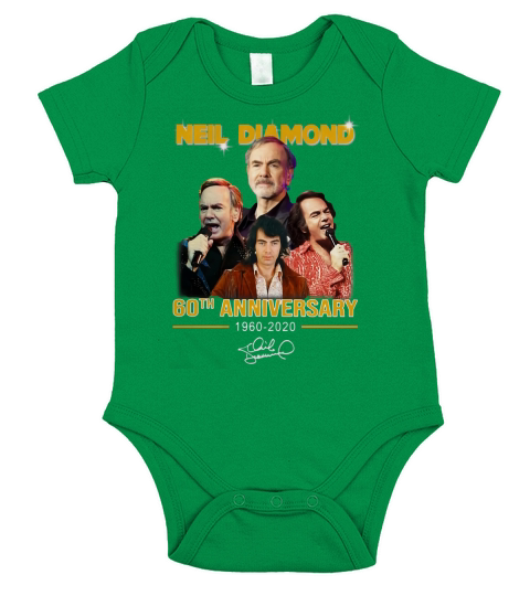 Neil Diamond 60th anniversary 1960-2020 signature shirt Short Sleeve Baby One-Piece