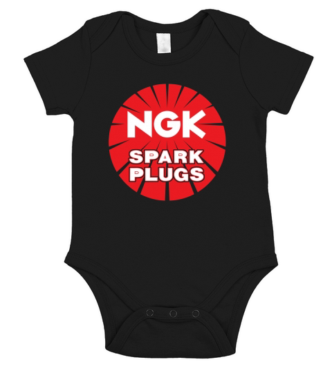 Ngk Spark Plugs Logo T-Shirt Short Sleeve Baby One-Piece