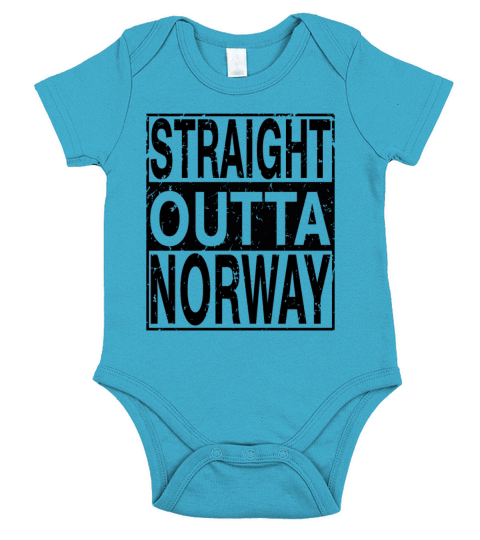 Norway Straight Outta Norway Short Sleeve Baby One-Piece