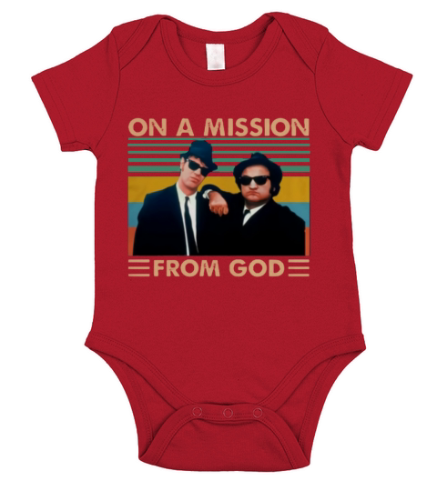 On A Mission From God Vintage The Blues Brothers shirt Short Sleeve Baby One-Piece
