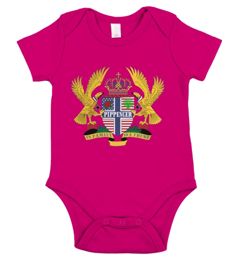 Pippenger Family Crest For American People - Pippenger Family T-Shirt, Hoodie, Sweatshirt Short Sleeve Baby One-Piece