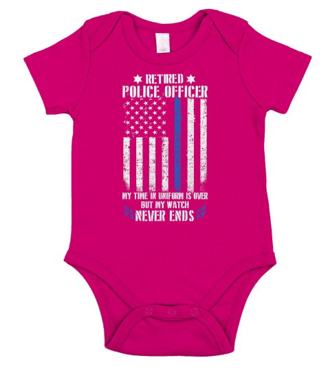 RETIRED POLICE OFFICER Short Sleeve Baby One-Piece