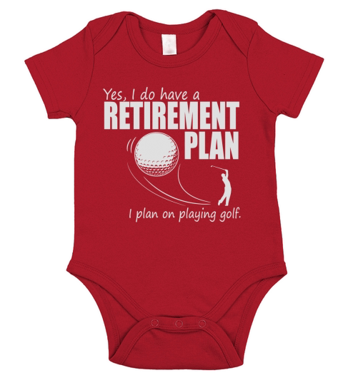 Retirement Plan Golf Short Sleeve Baby One-Piece