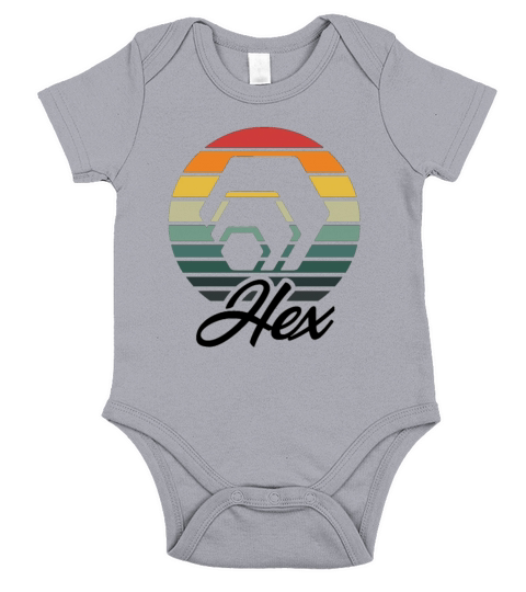 Retro Vintage HEX Coin To The Moon Crypto HODL Short Sleeve Baby One-Piece