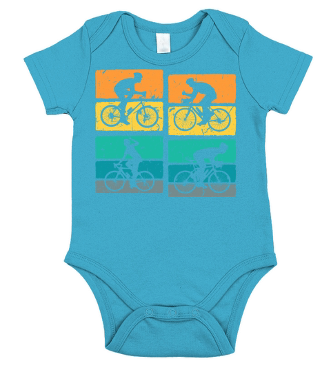 Road Bicyclist Retro Vintage Cycling Short Sleeve Baby One-Piece