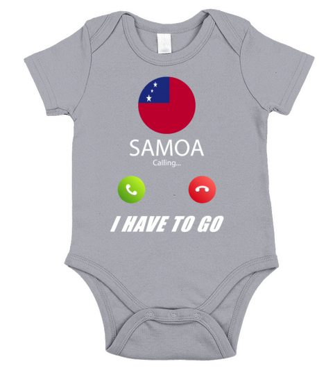 Samoa is calling Is calling Flag Saying Short Sleeve Baby One-Piece