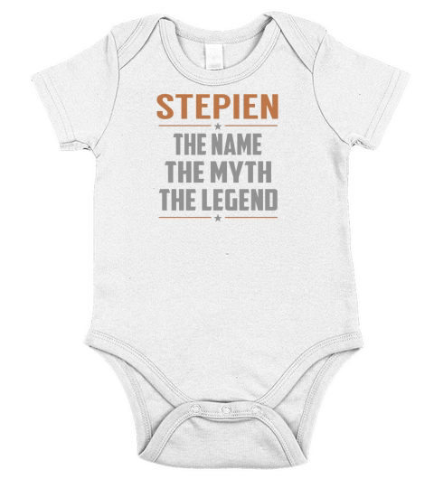 STEPIEN The Name The Myth The Legend Name Shirts Short Sleeve Baby One-Piece