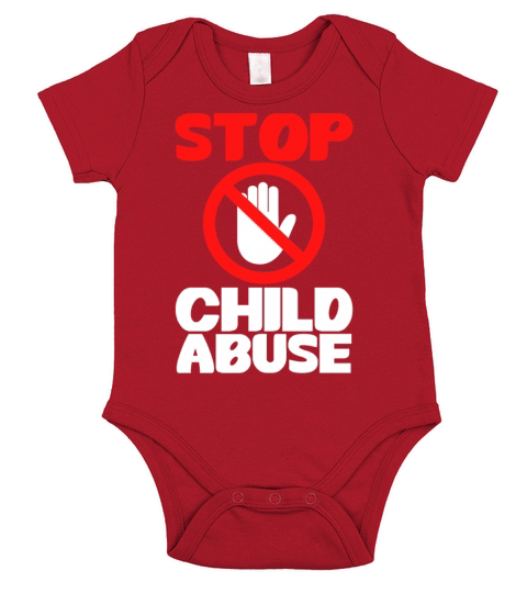 STOP CHILD ABUSE Help End Kids Violence Awareness Short Sleeve Baby One-Piece