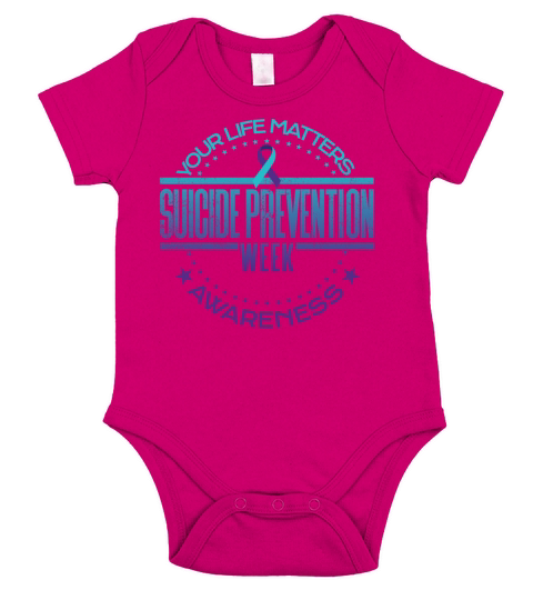 Suicide Prevention Your Life Matters Awareness Short Sleeve Baby One-Piece