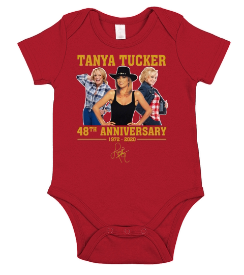 Tanya Tucker 48th Anniversary 1972-2020 signature shirt Short Sleeve Baby One-Piece
