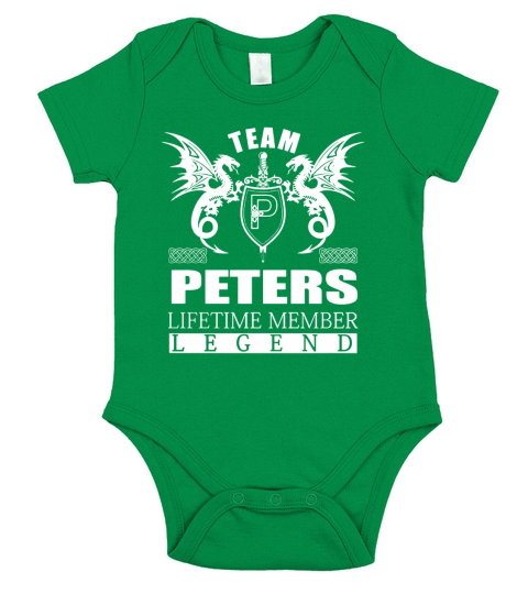 Team PETERS Lifetime Member Legend Name Shirts Short Sleeve Baby One-Piece