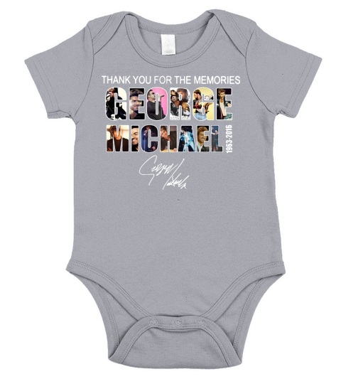 Thank you for the memories George Michael 1963-2016 signature shirt Short Sleeve Baby One-Piece