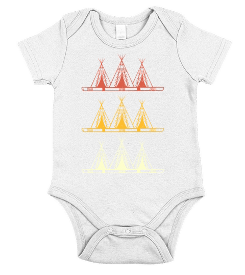 Tipi Native American Tepee Vintage Short Sleeve Baby One-Piece