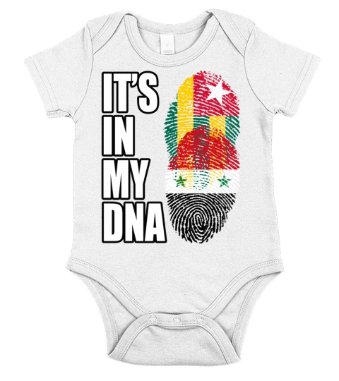 Togolese And Syrian Mix Heritage DNA Flag Short Sleeve Baby One-Piece