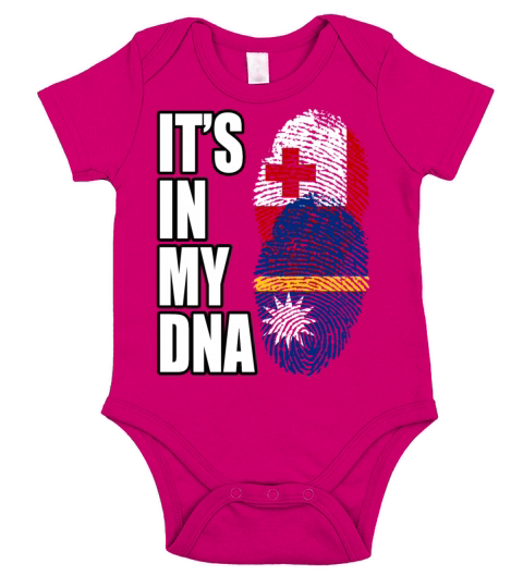 Tongan And Nauruan Mix Heritage DNA Flag Short Sleeve Baby One-Piece