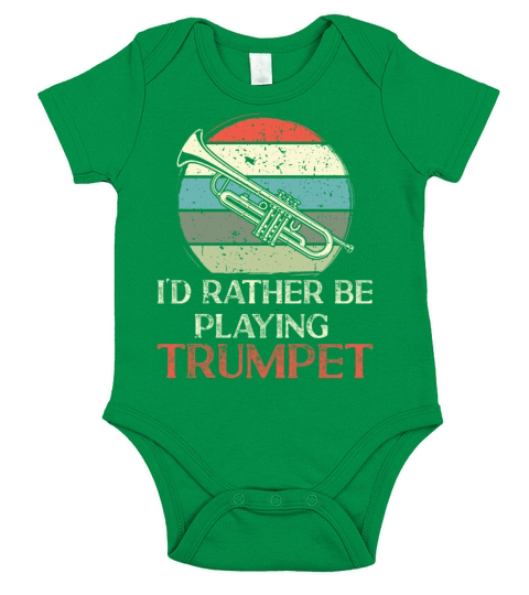 Trumpet Player Vintage Retro Id Short Sleeve Baby One-Piece