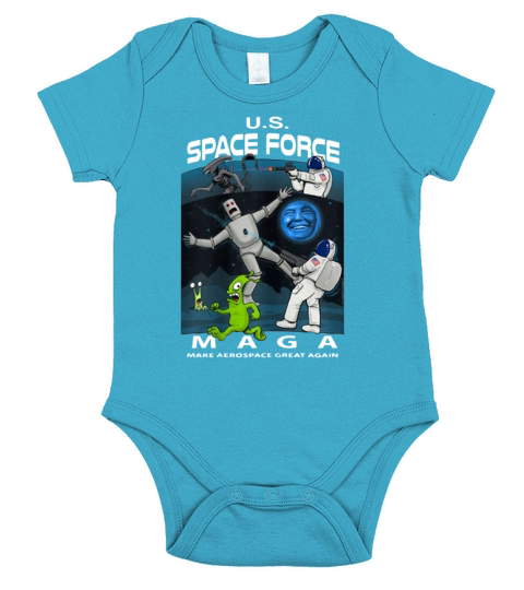 US Space Force – MAGA Make Aerospace Great Again Hot shirt Short Sleeve Baby One-Piece