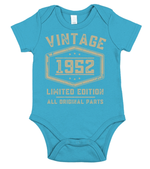 Vintage 1952 70th Birthday 70 Years Short Sleeve Baby One-Piece