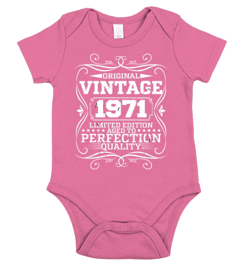 Vintage 1971 Original Limited Edition Short Sleeve Baby One-Piece