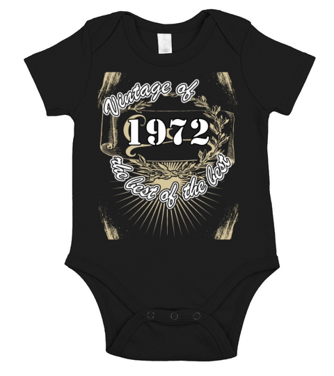 Vintage 1972 Birthday Saying Retro 50 Years Short Sleeve Baby One-Piece