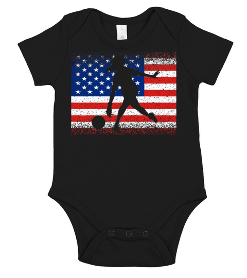 Vintage Bowling American Flag July 4th Sport Women Short Sleeve Baby One-Piece