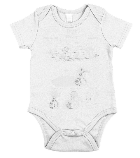 Vintage Duck Hunting Decoy Wood Mallard Short Sleeve Baby One-Piece