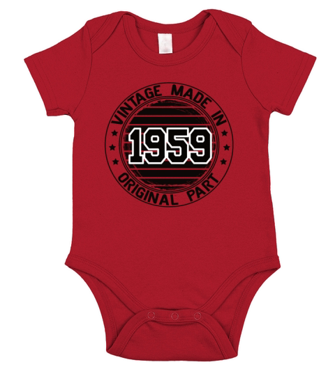 Vintage Made In 1953 Original Part Birthday 1953 Short Sleeve Baby One-Piece
