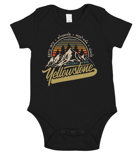 Yellowstone National Park Hiking Camping Short Sleeve Baby One-Piece
