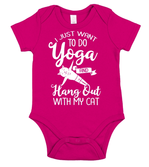 Yoga Cat Beginner Workout Poses Quotes Meditation Short Sleeve Baby One-Piece