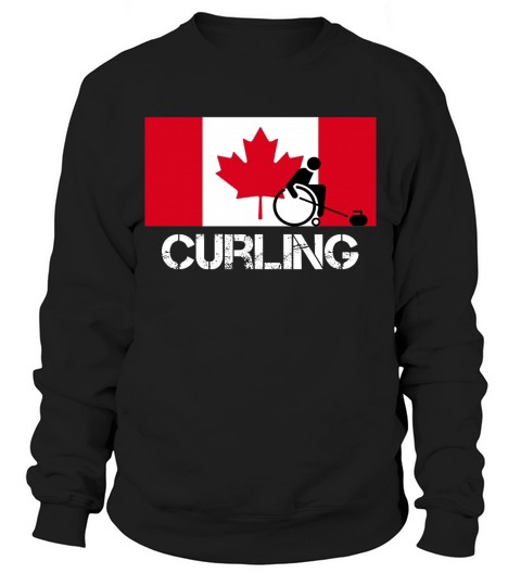 Canada Wheelchair Curling Shirt Canadian Flag Wheelchair Sweatshirt Unisex