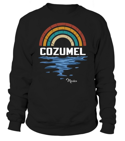 Cozumel Mexico Vintage Sunset Sweatshirt Unisex
