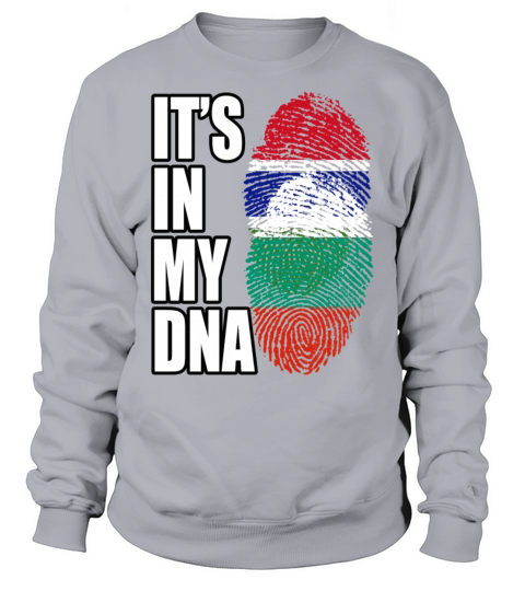 Gambian And Bulgarian Mix Heritage DNA Flag Sweatshirt Unisex