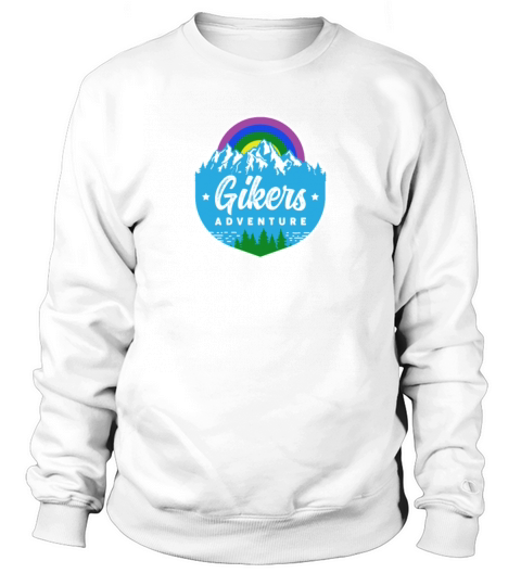 Gay Hiker and Biker Outdoor Activity Theme Gikers Sweatshirt Unisex