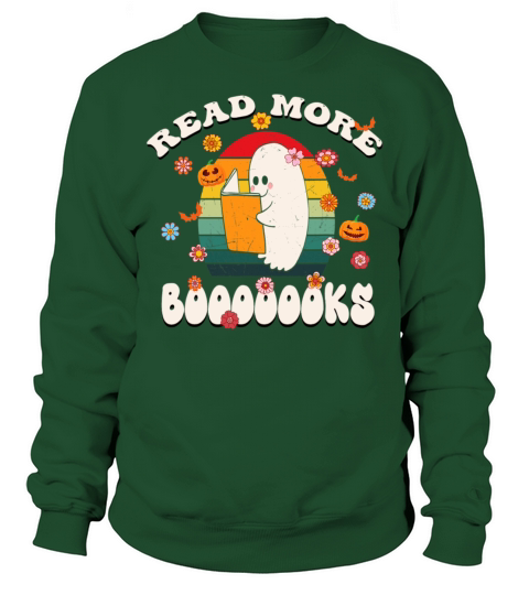 Groovy Reading Books Spooky Boo Read A Book Funny Sweatshirt Unisex