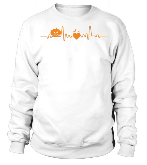 Halloween Heartbeat and Bat Graphic Sweatshirt Unisex