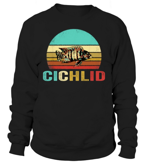 Hot Vintage Cichlid Sunset Sweatshirt Unisex