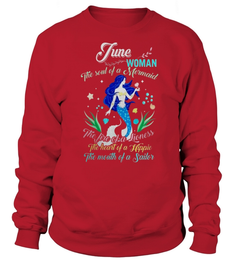 June Woman The Soul Of A Mermaid Glitter T-shirt Sweatshirt Unisex